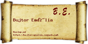 Bujtor Emília névjegykártya